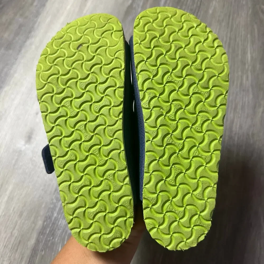 Birkenstock Kid Blue and Green Buckle Sandals